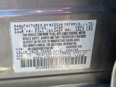 2021 Nissan Sentra SR