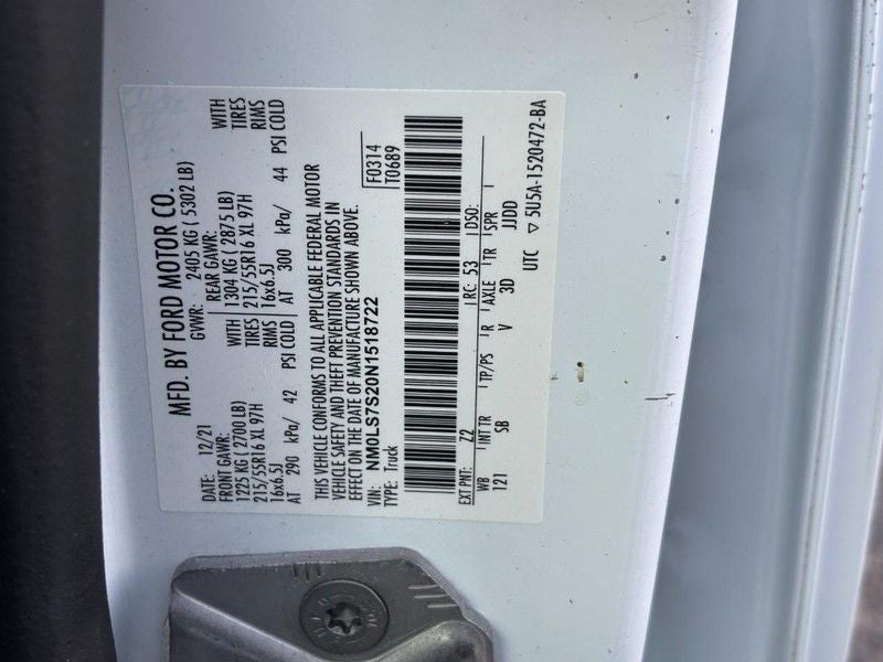 2022 Ford Transit Connect Van XL