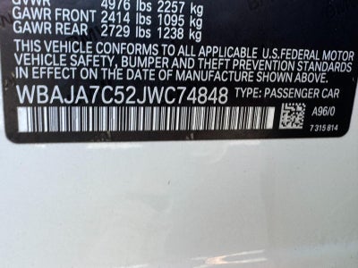 2018 BMW 5 series 530i xDrive