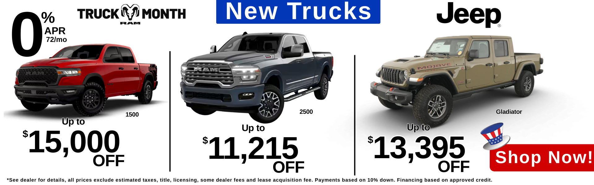 New Ram and Jeep Trucks