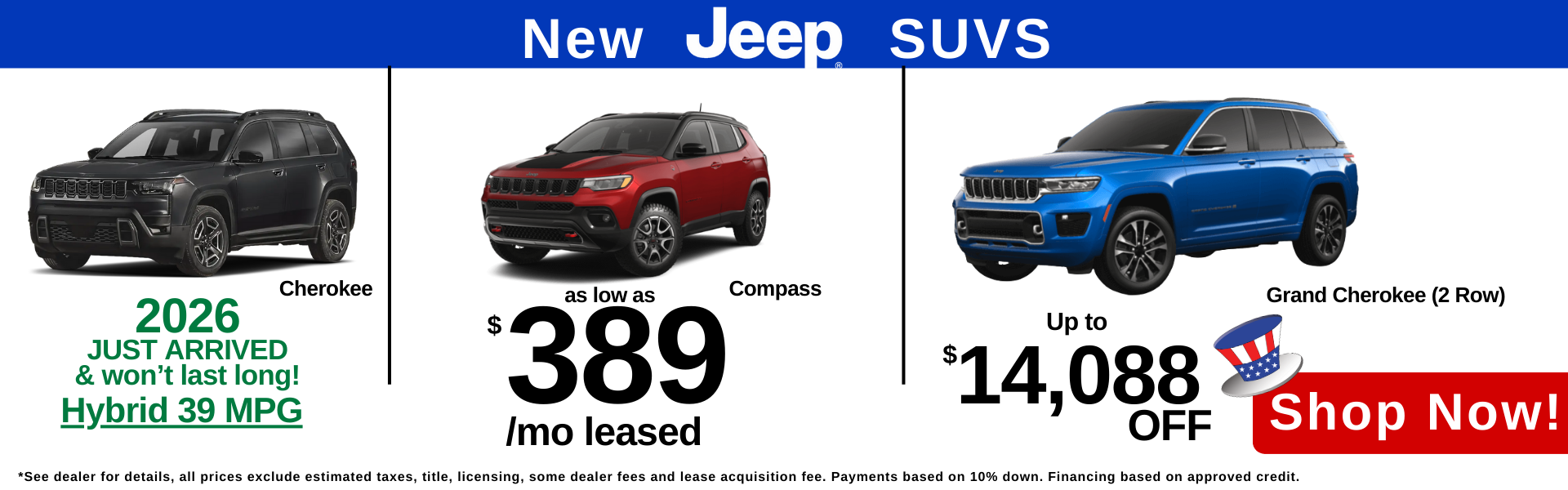 New Jeep SUvs